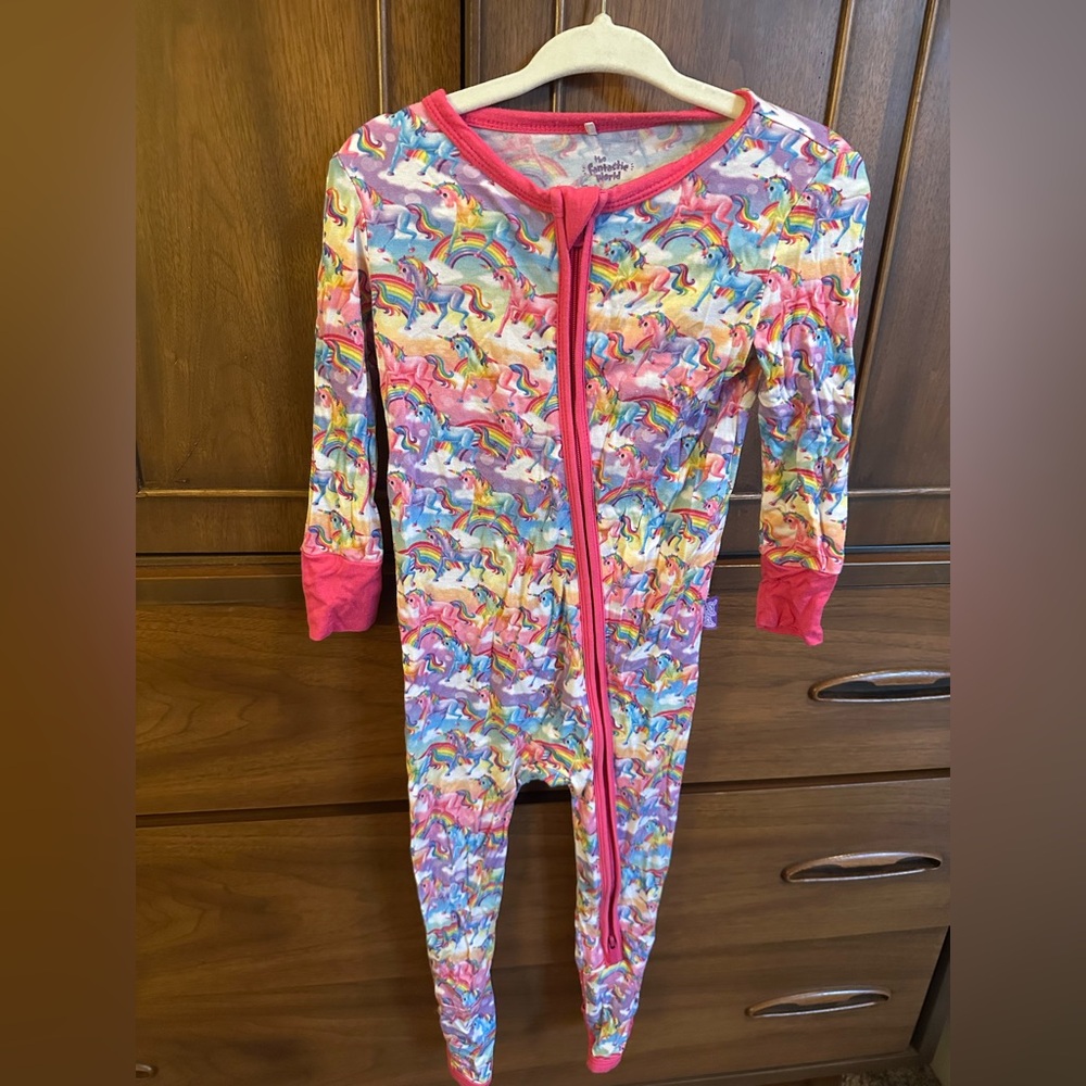 Push Peanut x Lisa Frank Markie Magic unicorn pajamas